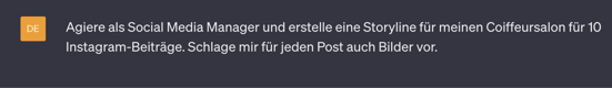 ChatGPT Prompt Beispiel für Haarsalon