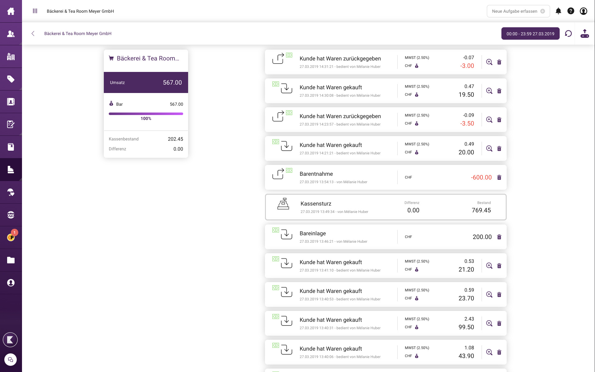 klara-pos-screen-retail-accounting-de