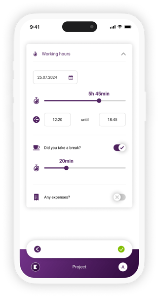 klara-screen-zeit-rapportieren-mobile-en