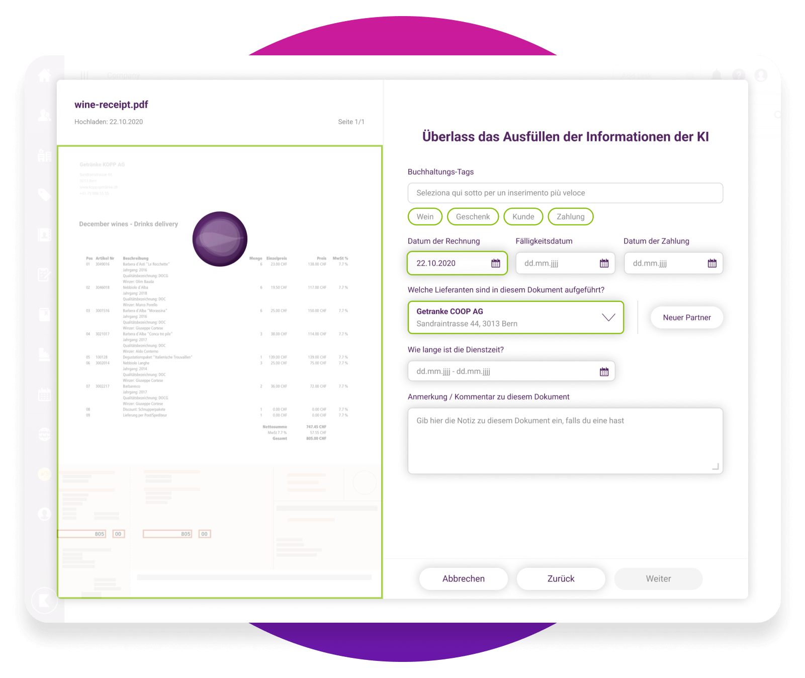 klara-web-screen-automatisches-erkennen