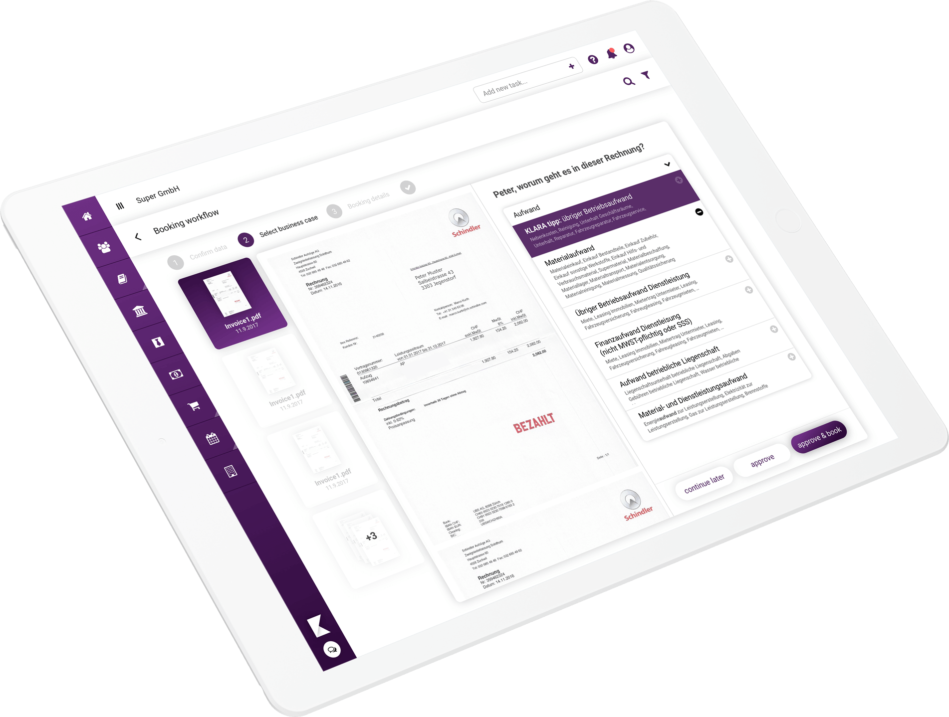 klara-website-large-device-ipad-buchhaltung-rechnung-bezahlen